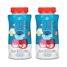 [1+1] Solgar 솔가 유큐브 어린이 칼슘 위드 비타민 D3 젤리 120정 딸기맛 구미 키즈 솔땡 고약사 약들약 2개