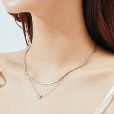 NOID-B 鋼製蛇骨雙層項鍊 2色