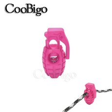 플라스틱 스프링 가방 파라코드 DIY 토글 신발끈 클립 수류탄 스트링 코드 액세서리 로프 스포츠웨어 12, Pink