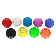 아이에스티몰 산와 24mm 아케이드 게임 버튼 (OBSF-24), 1개, 블랙 (Black)