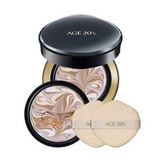 AGE 20's Signature Essence Cover Pact Master Double Cover 粉餅, 黑盒雙倍遮瑕款 21 (一殼兩芯), 1個