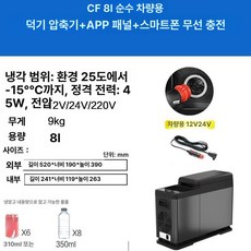 자동차 냉장고 콘솔 캠핑 피크닉 휴대용 박스 냉장 쿨러 미니 화물차, cf8 차량용, 1L