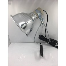 JS爬蟲 小動物專用陶瓷頭拋光鋁合金製保溫燈罩(S)(L)含夾子 5英吋 8英吋, 1個, 5吋