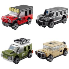 풀백 미니카 브릭 조립자동차 시리즈 12종 스포츠카/레이싱카/오프로드카/슈퍼카 블록만들기, 305. 블록자동차 4종 C(09-12)(로켓), 1개