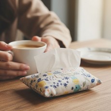 핸드메이드 감성 패턴 휴대용 가방쏙 티슈케이스 1+1, 1세트, 큐티베어