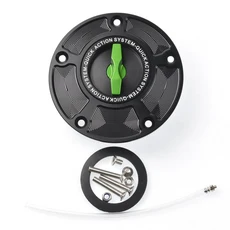 가와사키 Z800 EN-6N ZX-6R 닌자 H2R 키리스 퀵 탱크 연료 캡 가스 커버 케이스, 05 Green, 01 China Mainland