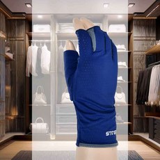 아이스 스포츠 반장갑 아웃도어 미끄럼방지 자전거 운동 여름 남성, 남성용L 곤색