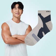 [셀버린 테이핑 양말 남자 단목] 발목보호대 크로스핏 마라톤 러닝양말 발목테이핑, 그레이, 1개