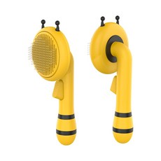 【PetHaus】*現貨* 梳毛刷 小蜜蜂造型寵物梳毛 針梳 理毛刷 狗梳毛 貓梳毛 按摩刷 除毛梳 一鍵除毛 快速除毛, 1個, 按摩梳