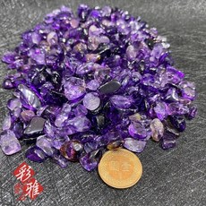 《彩雅寶石精品》 紫水晶AAA 水晶碎石 100g, 1個
