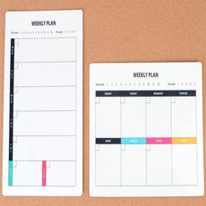 포근코 탈부착 주간플래너 주간계획표보드, 세로