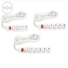 솔그라티아 코드 비교환형 멀티콘센트 5M 멀티탭4구, 4구