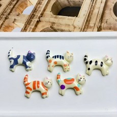 데이모먼트 고양이 냉장고 자석 인테리어 귀여운 마그네틱 5p, 혼합