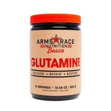 Arms Race Nutrition L-글루타민 파우더 5000mg 60회 분량 (무향), 1개, 300g