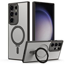 適用於S25ultra手機殼磁吸支架防摔三星S24透明支點手機殼