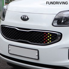 레이 컬러 포인트 그릴 스티커, 상품선택, D프랑스(운전석), 1개