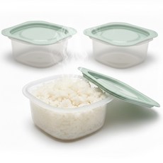 레브홈 국산 전자렌지용 국산 소분 용기 300ml, 3개, 민트