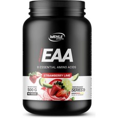 Wehle Sports 웨흘 EAA 파우더 500g 미세 아미노산 8가지 필수 함유 휴먼 코드 포뮬러 맛있고 용해도 뛰어난 비건 설탕 아미노 워크아웃 드링크 딸기 라임, Strawberry Lime