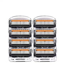 NJ94德國進口新款5層剃須刀手動進口五層刀片男士颳鬍刀颳臉光頭刀, 德國五層【8個刀頭】, 1個