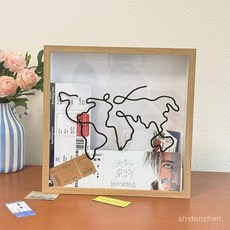 티켓 보관함 야구티켓 수집 홀더 투명 액자 티켓북 영화 뮤지컬 여행 엽서보관 15x15cm 1매 색, 1매 × 색