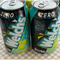 웰치스 제로 샤인머스캣, 355ml, 24개