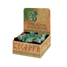 그린어벤츄린룬스톤 한글해설서 주머니제공 Green Aventurine Rune Stone, 1개