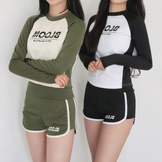 [키140/키150/키160] 키키코 블루밍 래쉬가드 세트 주니어 실내 야외 중학생 래쉬가드 긴팔 키작녀 수영복 세트