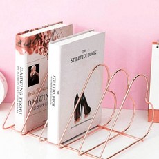 책꽂이 로즈골드 하트 프레임 책꽂이 책상위선반sty98kxc