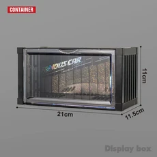 스피드카 모델 보관용 디스플레이 박스 컨테이너 방진 DIY 블록 76914 장난감용, 04 black