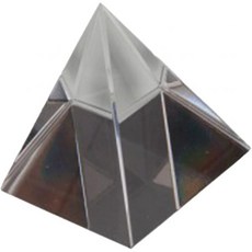 크리스탈 유리 피라미드 프리즘 80mm 광학 데스크 장식품 가정 장식 교육용 및 사진 촬영용 수집품, 크리스탈 유리 피라미드 프리즘 80mm 광학 데스크 장