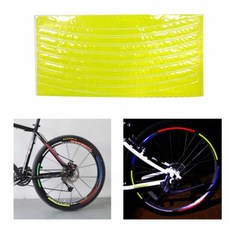 자전거 휠전용 형광색 반사스티커 바퀴용 위험방지 튜닝스티커 깔끔한차량스티커 발광띠, 1개