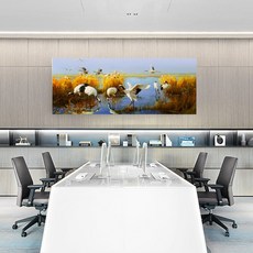 【御畫房】鶴舞 國家一級畫師手繪油畫60 120cm(VF-49), 1個