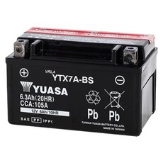 湯淺【YTX7A-BS】機車電池 車用電瓶 完全免保養 高科技AGM 密閉型電池 防爆石 鉛鈣合金, 1個, YTX7A-BS 未入液 未充電, 1個裝