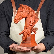花梨木 馬頭擺件, 如圖所示, 1個