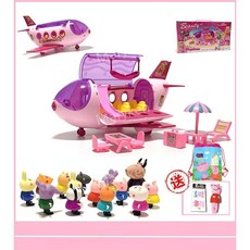 페파 피그 비행기 자동차 다이캐스트 어린이 장난감 세트, 25개의 풀 캐릭터를 보낼 Piggy비행기, 1개