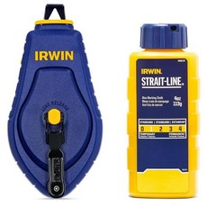 IRWIN Tools STRAIT-LINE 컴팩트 초크 릴 블루 포함 9.1m30피트 IWHT48440BC 166485, 1개