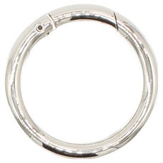 동대문단추왕 원터치 오픈형 컬러 오링 35mm, 실버, 1개