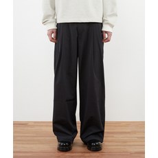 매장정품 키뮤어 KIIMUIR 투턱 나일론 와이드 팬츠_블랙 KBDSUWP001BK 515306