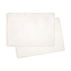 하트플로우 극세사 욕실 발매트, 2개, 베이지