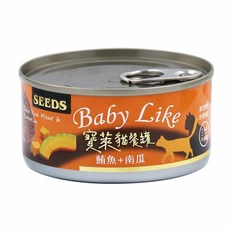 萊恩家惜時 Baby Like寶萊貓餐罐170g 鮪魚紅肉多口味 貓咪濕糧罐頭, 1個, 鮪魚＋南瓜170g