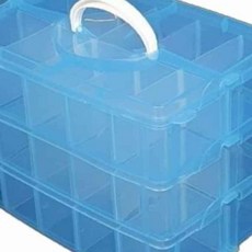 십자수실케이스 3단 소품 정리 함 대 블루 부품상자 나사정리함