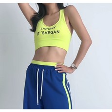 형광네온골지브라탑+3부힙업레깅스숏츠피트니트레이닝세트 스포츠브라탑 헬스요가필라테스복반바지다이어트댄스줌바댄스복운동복스포츠의류 상하코디세트패션트레이닝복 에스레져세트