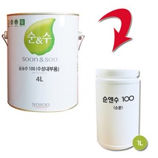 노루페인트 순앤수 100 친환경 내부용 수성페인트 1L 무광, 1개, 그레이3