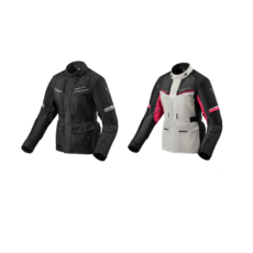 REV'IT!摩托車夾克，透氣網眼設計，反光條安全，多口袋輕量化, 銀粉