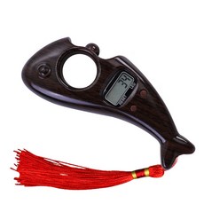 LED 디지털 카운터가 있는 회전 기도 구슬 휴대용 손가락 게임 Tasbeeh Misbaha 카운터, Auburn, 1개