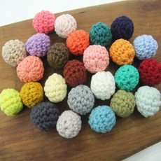 원단킹 1개] 3.5cm 뜨개 방울폼폼 25color (5801071), 주황, 1개