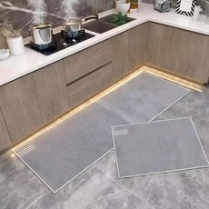 Generic LAHO 주방 매트 러그 2개 바닥용 피로 방지 미끄럼 방수 2피스 세트 40.9 x 59.9cm(15.7 23.6인치) + 120.9cm(15.7 47.5, Generic LAHO 주방 매트, 러그 2개, 바닥용