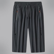 男士夏季薄款寬鬆休閒運動速乾七分褲