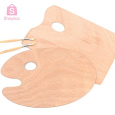 [샵피카] 미술팔레트 나무파렛트 물감파레트 물감파렛트 아크릴물감파레트, 사각 - 소