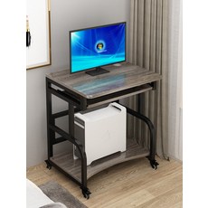 컴퓨터 책상 이동식책상 조립식책상, 스타일 A 블랙 프레임+그레이 E1 A